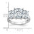 14K White Gold Octagon Radiant 3-Stone Engagement Ring Mounting - RM-8AED0E32-5800