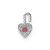 14k White Gold October Synthetic Birthstone Heart Charm