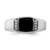 14k White Gold Onyx and Diamond Mens Ring - RM-51026C68-9031