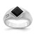 14k White Gold Onyx and Diamond Mens Ring - RM-AC32DE86-8888