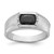 14k White Gold Onyx and Diamond Mens Ring - RM-CDBFA3FD-7325