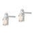 14k White Gold Opal and Diamond Post Earrings - XB-C11A3698-3699