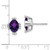 14k White Gold Oval Amethyst and Diamond Earrings - EM-B02CF2B6-2795