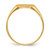 14k 11.0x11.0mm Closed Back Mens Signet Ring