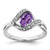 14k White Gold Oval Amethyst and Diamond Ring - RM-57F52745-6006