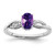 14k White Gold Oval Amethyst and Diamond Ring - RM-5E633F05-8199