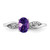 14k White Gold Oval Amethyst and Diamond Ring - RM-5E633F05-8199