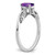 14k White Gold Oval Amethyst and Diamond Ring - RM-5E633F05-8199