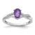 14K White Gold Oval Amethyst and Diamond Ring - RM-9A73A349-1433