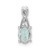 14K White Gold Oval Aquamarine and Diamond Pendant - PM-731E4825-4329