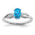 14k White Gold Oval Blue Topaz and Diamond Ring - RM-FDA08309-5306