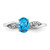 14k White Gold Oval Blue Topaz and Diamond Ring - RM-FDA08309-5306