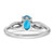14k White Gold Oval Blue Topaz and Diamond Ring - RM-FDA08309-5306