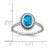 14k White Gold Oval Blue Topaz Ring