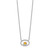 14k White Gold Oval Citrine and Diamond 18in. Necklace