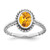 14k White Gold Oval Citrine Ring