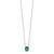 14k White Gold Oval Created Emerald/Diamond 18in. Halo Necklace - PM-9D2087D3-5237
