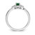 14k White Gold Oval Emerald and Diamond Halo Ring