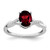 14k White Gold Oval Garnet and Diamond Ring - RM-37B1E26C-1190