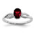 14k White Gold Oval Garnet and Diamond Ring - RM-4BDAE5F7-5979