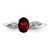 14k White Gold Oval Garnet and Diamond Ring - RM-4BDAE5F7-5979