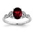 14k White Gold Oval Garnet and Diamond Ring - RM-71081BB0-4061