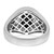 14k White Gold Oval Onyx and Diamond Mens Ring
