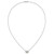 14k White Gold Oval Peridot and Diamond 18in. Necklace