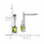 14k White Gold Oval Peridot and Diamond Dangle Earrings