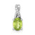 14k White Gold Oval Peridot and Diamond Pendant - PM-A5B348D3-1083