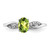 14k White Gold Oval Peridot and Diamond Ring - RM-AB5C7E36-7634