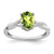 14k White Gold Oval Peridot and Diamond Ring - RM-D02E6301-7380