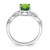 14k White Gold Oval Peridot and Diamond Ring - RM-D02E6301-7380
