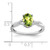 14k White Gold Oval Peridot and Diamond Ring - RM-D02E6301-7380