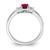14k White Gold Oval Ruby and Diamond Ring