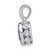 14k White Gold Oval Sapphire and Diamond Pendant - PM-D0E620B0-4695