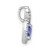 14k White Gold Oval Tanzanite and Diamond Pendant