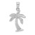 14K White Gold Palm Tree Pendant - K2-8FFFCCE7-8143