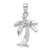 14K White Gold Palm Tree Pendant - K2-8FFFCCE7-8143
