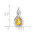 14k White Gold Pear Citrine and Diamond Pendant - PM-3AC59A8B-5418