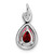 14k White Gold Pear Garnet and Diamond Pendant