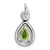14k White Gold Pear Peridot and Diamond Pendant - PM-16BD7127-5394