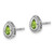 14k White Gold Pear Peridot Post Earrings