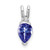 14k White Gold Pear Tanzanite and Diamond Pendant