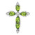 14k White Gold Peridot and Diamond Cross Chain Slide - PM-4754DE01-2952
