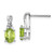 14k White Gold Peridot and Diamond Earrings - EM-22592587-6782