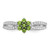 14k White Gold Peridot and Diamond Floral Ring - RM-81C9F9DD-6021