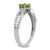 14k White Gold Peridot and Diamond Floral Ring - RM-81C9F9DD-6021