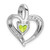 14k White Gold Peridot and Diamond Heart Pendant - PM-5D0E2805-8764