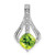 14k White Gold Peridot and Diamond Pendant - PM-67CCB3EE-4054